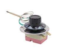 CashMuch Eltric Thermostat de four, régulateur de température réglable 50-400 °C 250 V 16 A, 2 broches avec fil de 70 cm pour cuisine, eau hter, chaudière et friteuse