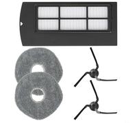 CashMuch Ensemble de brosses latérales pour aspirateur robot Eufy pour nettoyage X9Pro avec 1 filtre, 2 brosses latérales, 2 serpillères