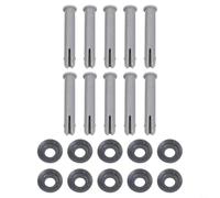 CashMuch Ensemble de goupilles et joints de rechange pour piscines Power Steel, kit de broches et rondelles en plastique de 65 mm de long, compatible avec les modèles Pro Frame Pool P61754 P61801