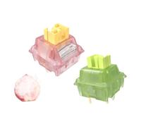 CashMuch FOR Outemu V2/V3 Lot de 70 commutateurs de clavier mécaniques linéaires pré-lubrifiés et silencieux, design 5 broches, compatible MX, pêche ou vert citron