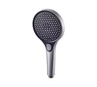 CashMuch Grand panneau H de 13 cm de douche à pression HD avec 3 modes, grande buse de pulvérisation et jets de silice, installation Sy, ABS Ic, finition noire mate