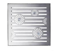 CashMuch Grille de vidange en acier inoxydable robuste avec cadre pour allée de jardin, grille coulissante pour gestion de l'eau de pluie (300 x 300 x 20 x 2 mm)