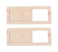 CashMuch Hemlock Lot de 2 glissières d'aération en bois pour sauna 34 x 13,5 cm - Pour clapet d'échappement robuste résistant à la chaleur avec contrôle du flux d'air réglable, installation facile (2