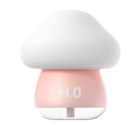 CashMuch Humidificateur USB en forme de champignon et veilleuse avec charge de type C, 2 modes pour chambre à coucher, chambre d'enfant et chambre d'enfant, pulvérisation continue de 4 heures