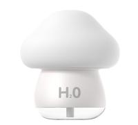 CashMuch Humidificateur USB en forme de champignon et veilleuse avec charge de type C, 2 modes pour chambre à coucher, chambre d'enfant et chambre d'enfant, pulvérisation continue de 4 heures