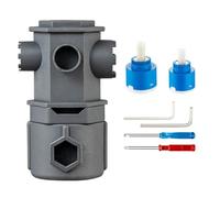 CashMuch Jeu de clés de réparation de robinet multifonction 16 en 1 avec tournevis et noyaux de valve, outil Lon modulaire pour cuisine, salle de bain, lavabo, et douche installation et entretien