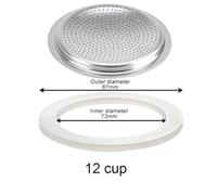 CashMuch Joint en caoutchouc de silicone pour cafetière Express de 39 à 73 mm de diamètre intérieur (12 tasses + tamis )