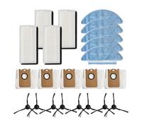 CashMuch Kit aspirateur robot pour Medion X20 SW+ MD 11415 X21 SW+ MD 11500 avec 5 chiffons, 5 sacs à poussière, 4 filtres et 8 brosses latérales