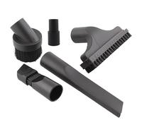 CashMuch Kit d'accessoires pour nettoyeur Uum - 32 mm - 35 mm - Adaptateur de tuyau pour aspirateur - Avec brosse à épousseter - Buse fendue - Kit d'outils d'escalier - Noir - 5 pièces