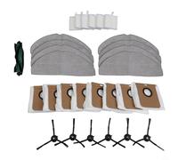 CashMuch Kit de 17 pièces de rechange pour Conga 8490 Ultimate Ultra Power, brosse principale et latérale, filtre, serpillière, sac à poussière, accessoires pour robot aspirateur