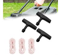 CashMuch Kit de 3 cordons de traction pour petit moteur extérieur avec poignée profilée au niveau de la paume, 3 m renforcé 16 brins pour corde en polyester tressée pour tondeuses à gazon, générateurs