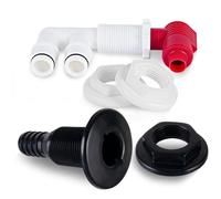 CashMuch Kit de pompage et aérateur pour vies et puits d'appât, montage standard de 3,8 cm, pour pompes de recirculation et systèmes de contrôle, construction ABS de qualité marine