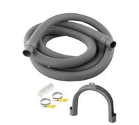 CashMuch Kit d'extension de tuyau de vidange pour machine à laver et lave-vaisselle, 1,5 m/2 m/3 m avec connecteur et pinces, pour toutes les marques
