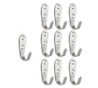 CashMuch Lot de 10 crochets muraux simples pour serviettes et manteaux en acier inoxydable 201 massif antirouille pour vêtements et clés pour salle de bain, salon