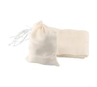 CashMuch Lot de 10 sacs filtrants en mousseline de coton avec cordon de serrage, passoires réutilisables pour thé, herbes, épices, bouillon de cuisine, sans BPA