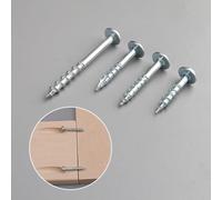 CashMuch Lot de 100 vis de poche à filetage grossier autotaraudeuses pour le travail du bois, acier trempé revêtu de zinc #8 x 3,8 cm, 20 mm/25 mm/38 mm