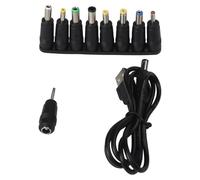 CashMuch Lot de 2 câbles d'alimentation USB vers CC avec 9 adaptateurs, cordon de charge 5 V 2000 mA pour Spkers portables, lumières LED et plus encore, matériau en PVC