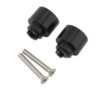 CashMuch Lot de 2 embouts de poignées de guidon pour Honda Cb919, Cbr 600Rr, Cbr 900Rr, Cbr 1000Rr, Vfr 800, Rc51, Gl1800 Gold Wing, aluminium, noir/argent, kit de 2 pièces