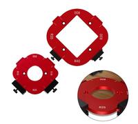 CashMuch Lot de 2 gabarits de défonceuse Radius, guide de coupe d'angle en alliage d'aluminium avec 8 tailles (R10-R50), pour débroussailleuse