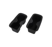 CashMuch Lot de 2 plateaux de rangement pour porte-gobelets de 3ème rangée pour Hyundai Santa Fe 6/7 places 2024 2025, matériau ABS, noir