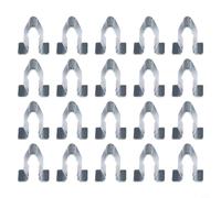 CashMuch Lot de 20 clips de fixation à ressort en métal pour porte, tableau de bord, coffre, hayon - Argenté