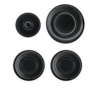 CashMuch Lot de 4 cache-brûleurs à gaz 55 mm 75 mm 100 mm pour plaques de cuisson Sabaf style plat et concave Accessoires de brûleur en fer et aluminium résistant à la chaleur