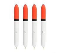 CashMuch Lot de 4 flotteurs de pêche en bois de balsa pour Fox Rage HD Sensitive Deadbait Brochet Float rouge blanc pour pointe orange 8 g