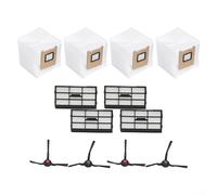 CashMuch Lot de 4 sacs filtrants pour brosse latérale Eufy Omni E25 E28, système de filtration avancé pour poils d'animaux, pièces de rechange faciles à installer
