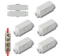 CashMuch Lot de 5 colliers de jonction pour câble de 2,5 à 16 m², 100 A 400 V, ABS ignifuge, double vis, pour plafonniers, interrupteurs, boîtes de distribution, blanc