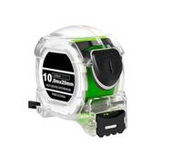 CashMuch Mètre ruban lumineux en acier inoxydable fluorescent phosphorescent, étanche, autobloquant, double face pour conditions de faible luminosité, 5 m x 25 mm