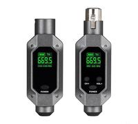 CashMuch Paire d'émetteurs-récepteurs sans fil XLR pour microphones dynamiques, transmission audio à faible latence, 5 heures d'autonomie, chargement USB, compatible avec systèmes de sonorisation