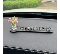CashMuch Panneau de stationnement temporaire en silicone avec affichage du numéro de téléphone pour tableau de bord de voiture