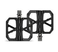 CashMuch Pédales de vélo ultralégères T700 en fibre de carbone, 3 roulements scellés, compatibles avec VTT et vélos de route