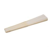 CashMuch Petit éventail pliable de style chinois fait à la main avec tissu de soie et cadre en bois pour refroidissement et décoration (beige)