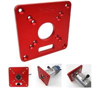 CashMuch Plaque d'insertion de table de routeur en alliage d'aluminium avec bague de trou central pour un alignement précis, pour RT0700C et autres machines de coupe, rouge