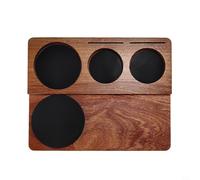 CashMuch Porte-cafetière en bois avec porte-filtre, organisateur de distributeur et écran de rangement pour paniers filtrants de 51/54/58 mm, espre compact