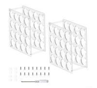 CashMuch Porte-rouleau de vinyle amovible 16/32 trous en acrylique pour rangement d'accessoires de salle de bain et gadgets de cuisine