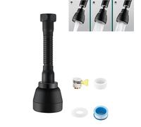 CashMuch Rallonge de robinet rotative à 360 degrés avec 3 modes de pulvérisation, buse d'économie d'eau pour évier de cuisine efficace, construction en acier inoxydable et ABS