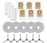 CashMuch Reacement Filter Mop Th Dust Bag Side Brush Kit pour Lefant pour M3 Gen1 et pour M3 pour Gen2 Ro Uum Clner, 3 filtres 5 Fiber Mop Ths 6 Sacs 6 Brosses