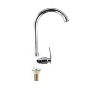 CashMuch Robinet d'évier de cuisine à levier unique avec ouverture d'économie d'eau, installation à faire soi-même pour buanderies, camping-cars et jardins extérieurs