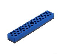 CashMuch Support de rangement pour embouts hexagonaux de 6,35 mm - Organiseur à 43 emplacements pour accessoires de tournevis, pour une gestion durable des outils en plastique, rouge/vert/bleu