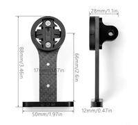 CashMuch Support d'extension en fibre de carbone pour guidon de vélo de montagne et vélo de route pour Garmin Bryton avec crochet de caméra et clip lumineux T800 (noir)