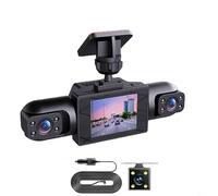 CashMuch Système de tableau de bord multi-angles, avant 4K UHD avec lentilles latérales arrière 1080p, enregistrement en boucle et capteur G pour la sécurité automatique, design compact (quatre