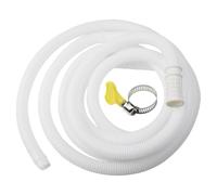 CashMuch Tuyau d'arrivée d'eau et de vidange d'air pour machine à laver, tube d'extension portable de 3 mètres de long avec pince en acier inoxydable, diamètre extérieur de 17 mm pour raccords de 15 à