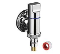 CashMuch Vanne d'angle à ouverture rapide en acier inoxydable avec poignée rotative en métal, filetage G1/2, fixation murale, eau