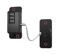 CashMuch Verrou de fenêtre domestique avec clé et mot de passe, sécurité enfant Suy pour fenêtres, armoires, tiroirs de réfrigérateur, porte coulissante, noir ou blanc, 75 x 32 mm