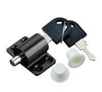 CashMuch Verrou de fenêtre et de porte coulissante en alliage d'aluminium avec clé pour la sécurité des enfants et la protection de la maison, pour la plupart des portes à charnières et coulissantes