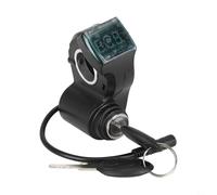 CashMuch Verrou d'interrupteur pour scooter électrique Kukirin G2 Pro, écran 3 broches avec moniteur de tension en temps réel, pièce de rechange ABS noir (mâle)