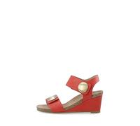 CA'SHOTT A/S Femme Casalberta 61200369 Sandales en Cuir avec Bouton Velcro cale, Rouge, 41 EU