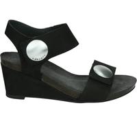 CA'SHOTT A/S Femme Casalberta Sandales en Nubuck avec Fermeture Velcro Talons, Noir, 38 EU